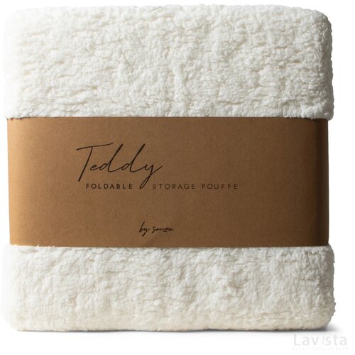 SENZA Opvouwbare Teddy Poef Wit
