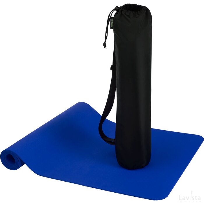 Virabha yogamat van gerecycled TPE Blauw