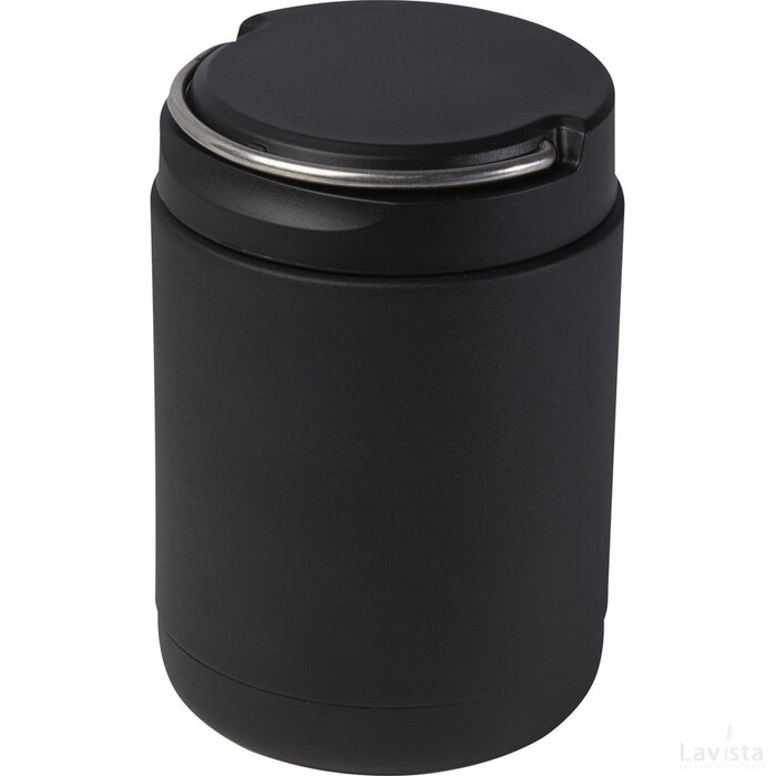 Doveron 500 ml geïsoleerde lunchbox van gerecycled roestvrijstaal Zwart
