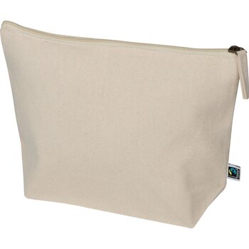 Fairtrade katoenen toilettas beige
