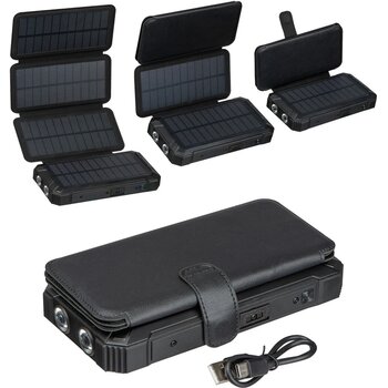 Solar powerbank 20.000 mAh zwart