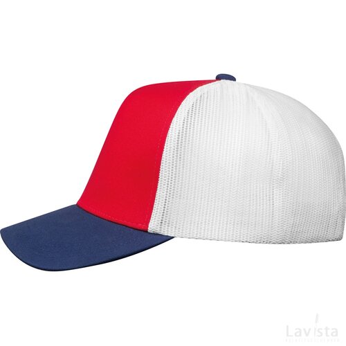 Crisma cap met meshinzet rood