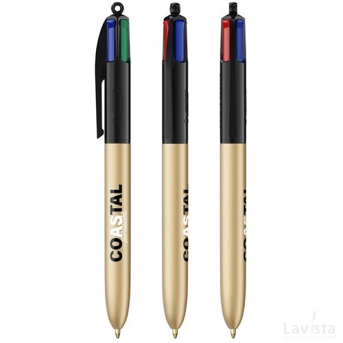 BIC® 4 Colours Glacé zwart/goud
