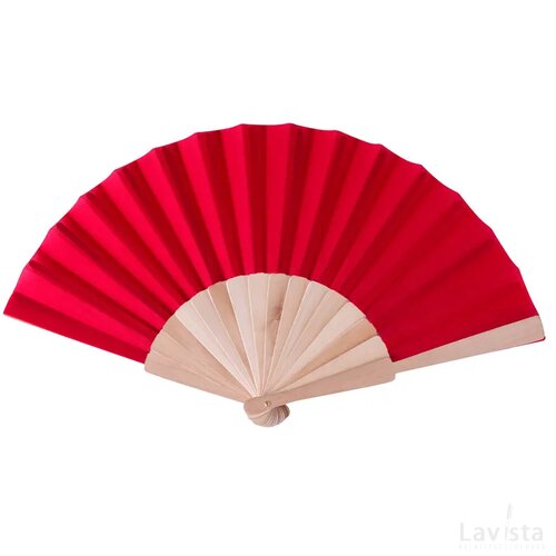 Houten waaier Rood