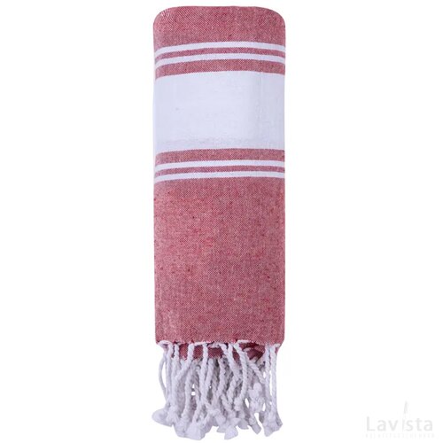 Lainen Strandlaken Rood