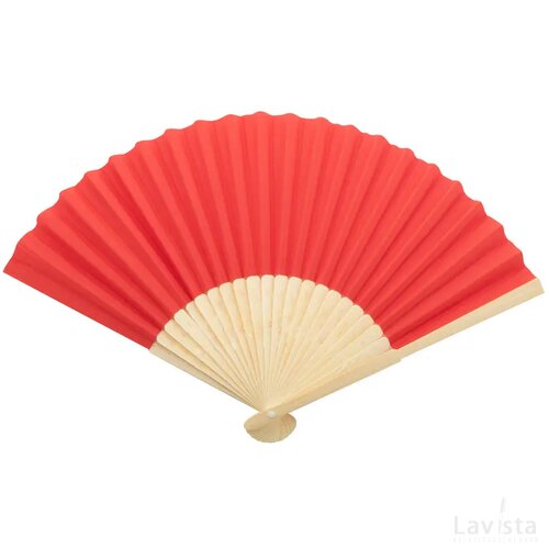 Bamboe waaier Rood