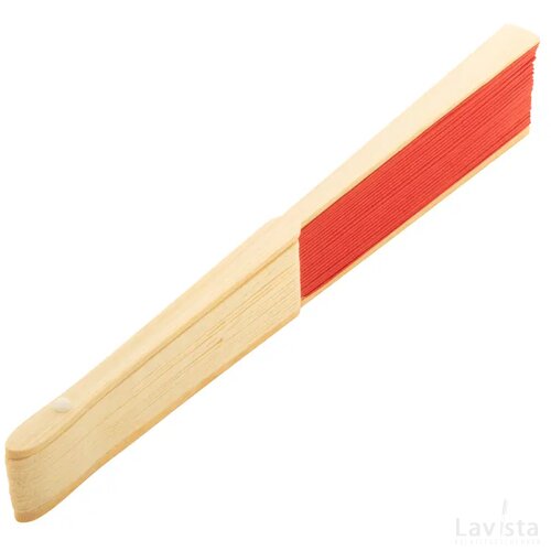 Bamboe waaier Rood