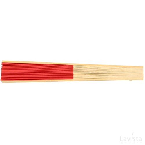 Bamboe waaier Rood