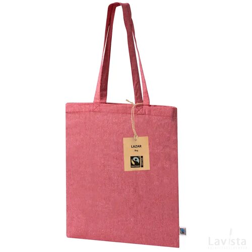 Lazar Fairtrade Boodschappentas Rood
