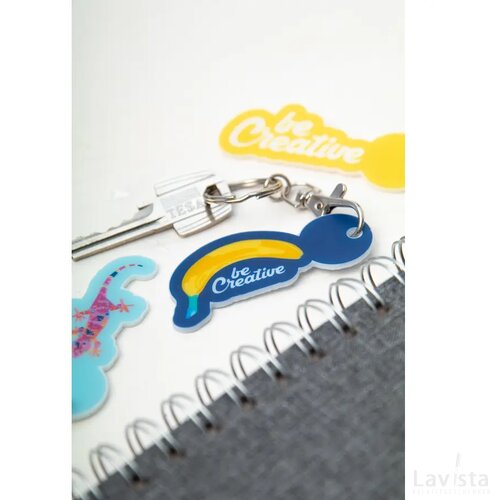 Coloshop Creative Winkelwagenmuntje Sleutelhanger Wit