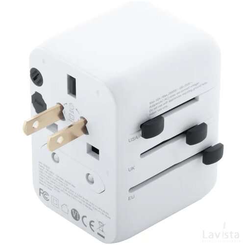 Jetsetter Plus Reis Adapter Wit
