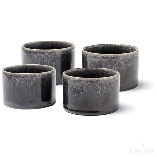 VINGA Nomimono kleine schaaltjes, set van 4 stuks zwart