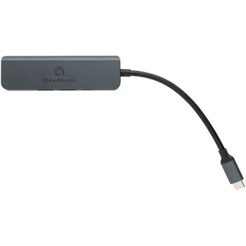 Terra RCS gerecycled aluminium hub met HDMI input grijs