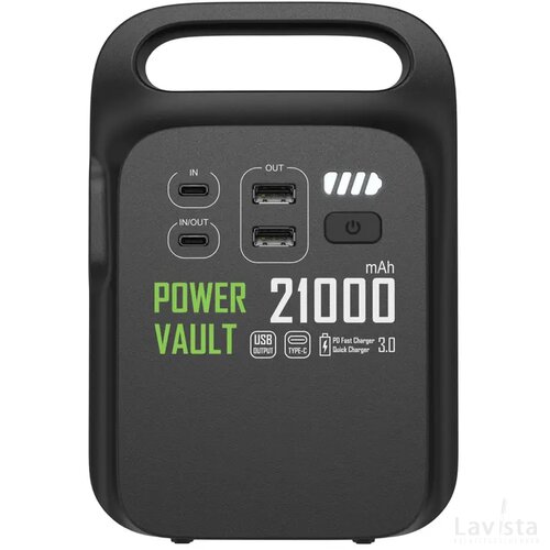 Power Vault RCS gerecycled plastic 21.000 mah power station zwart