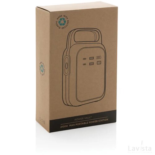 Power Vault RCS gerecycled plastic 21.000 mah power station zwart