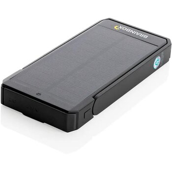 Skywave RCS gerecyclede kunststof zonne-powerbank 10000 mAh zwart