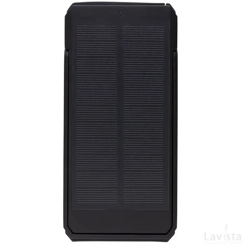 Skywave RCS gerecyclede kunststof zonne-powerbank 10000 mAh zwart