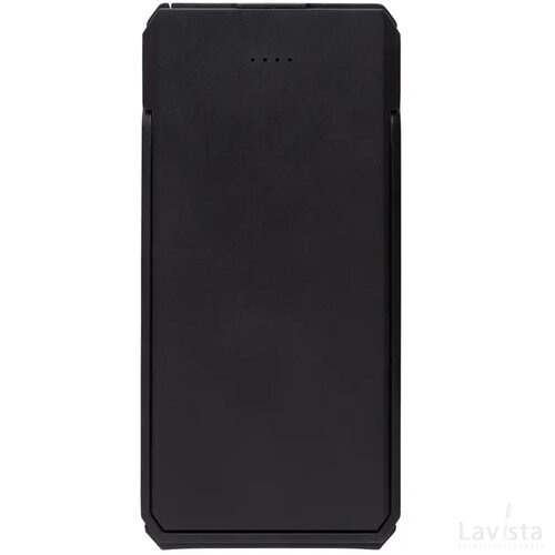 Skywave RCS gerecyclede kunststof zonne-powerbank 10000 mAh zwart