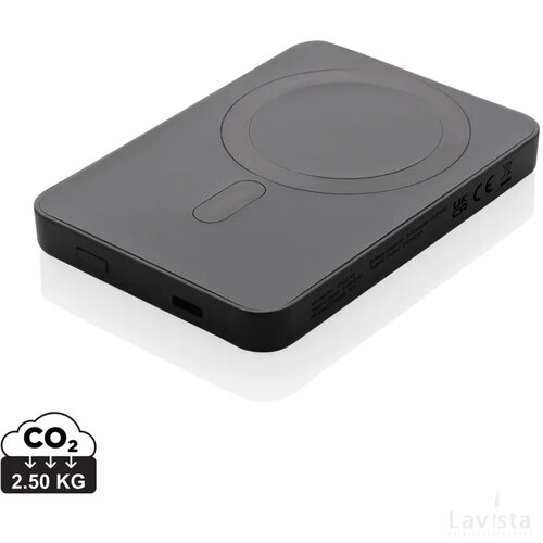 Magnetix RCS rplastic 5000 mah magnetische powerbank zwart