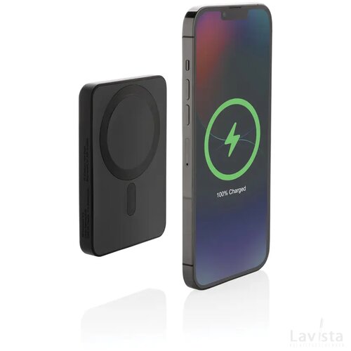 Magnetix RCS rplastic 5000 mah magnetische powerbank zwart