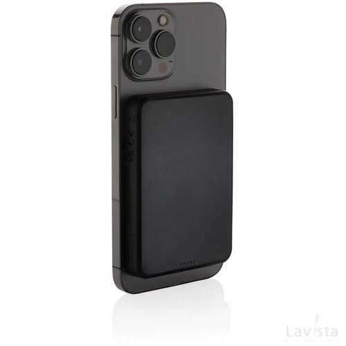 Magnetix RCS rplastic 5000 mah magnetische powerbank zwart