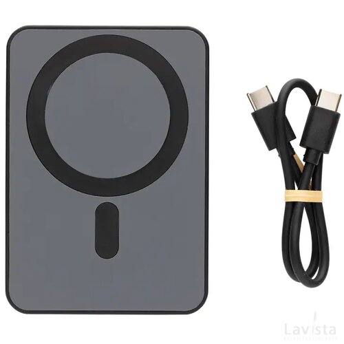 Magnetix RCS rplastic 5000 mah magnetische powerbank zwart