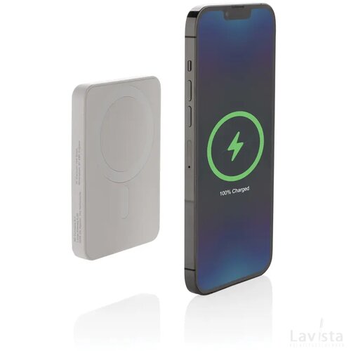 Magnetix RCS rplastic 5000 mah magnetische powerbank wit