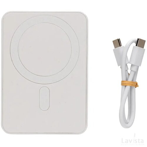 Magnetix RCS rplastic 5000 mah magnetische powerbank wit