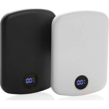 MagBoost gerecycled plastic 5000 mah magnetische powerbank wit