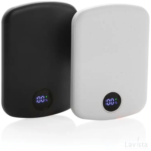 MagBoost gerecycled plastic 5000 mah magnetische powerbank wit