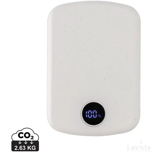 MagBoost gerecycled plastic 5000 mah magnetische powerbank wit