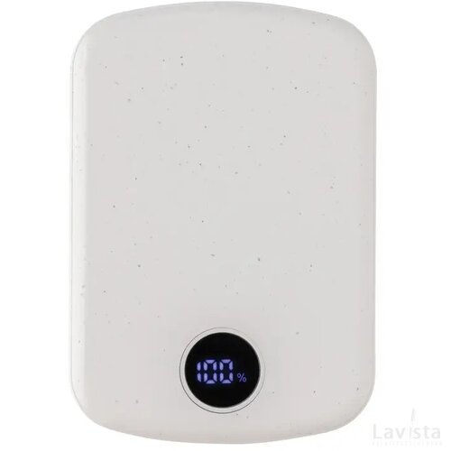 MagBoost gerecycled plastic 5000 mah magnetische powerbank wit