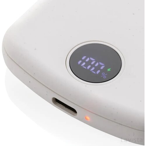 MagBoost gerecycled plastic 5000 mah magnetische powerbank wit