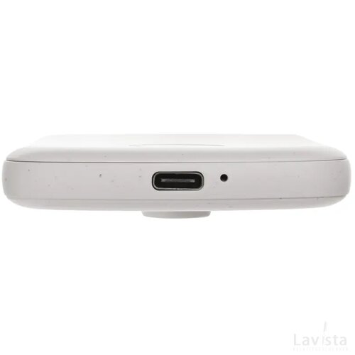 MagBoost gerecycled plastic 5000 mah magnetische powerbank wit