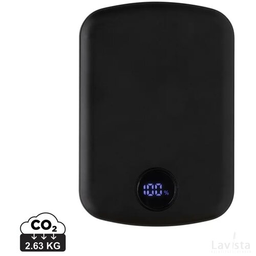 MagBoost gerecycled plastic 5000 mah magnetische powerbank zwart