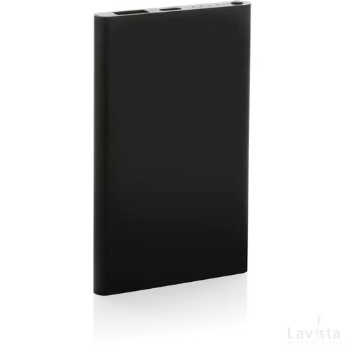 RCS gerecycled plastic/alu 4000 mah powerbank met type C zwart
