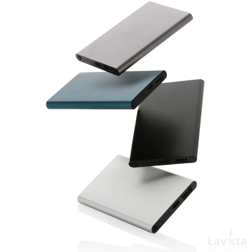 RCS gerecycled plastic/alu 4000 mah powerbank met type C antraciet