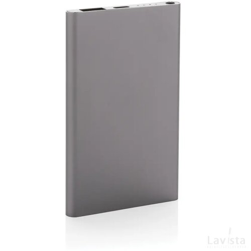 RCS gerecycled plastic/alu 4000 mah powerbank met type C antraciet