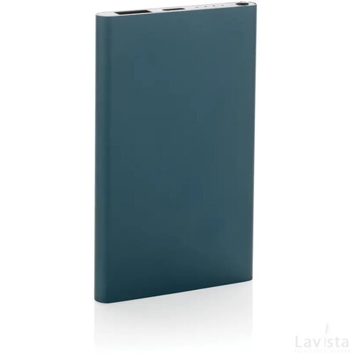 RCS gerecycled plastic/alu 4000 mah powerbank met type C blauw