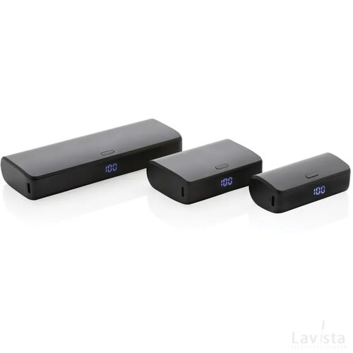 FlashCharge RCS rplastic 5000 mah powerbank met snelladen zwart