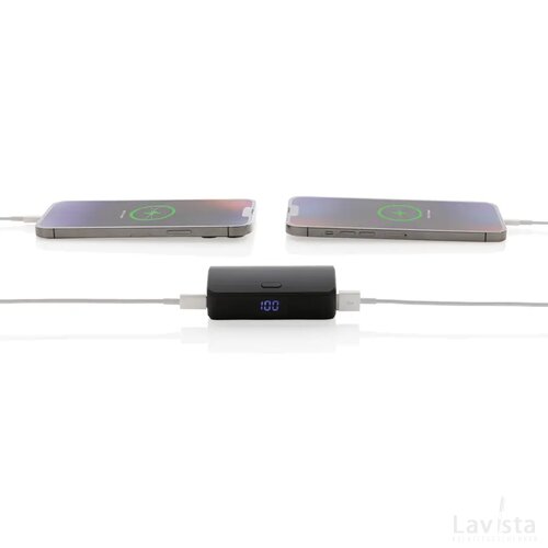 FlashCharge RCS rplastic 5000 mah powerbank met snelladen zwart