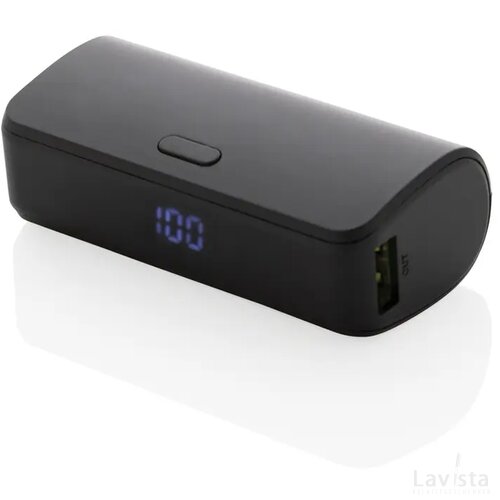 FlashCharge RCS rplastic 5000 mah powerbank met snelladen zwart
