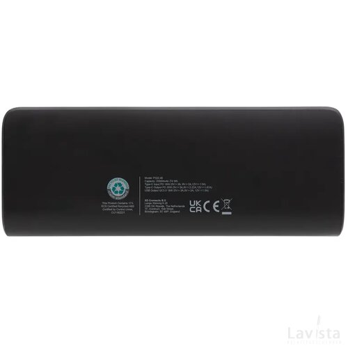 FlashCharge RCS rplastic 20000 mah powerbank met snelladen zwart
