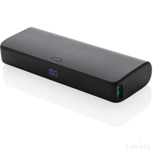 FlashCharge RCS rplastic 20000 mah powerbank met snelladen zwart
