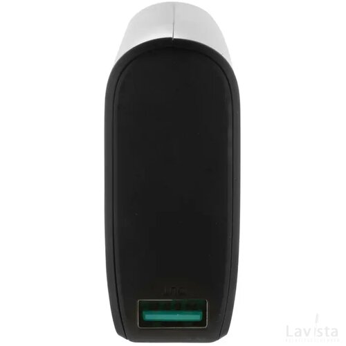 FlashCharge RCS rplastic 20000 mah powerbank met snelladen zwart