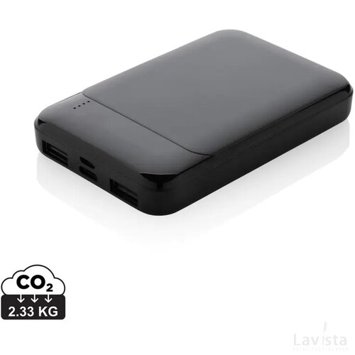 RCS gerecycled plastic 5.000 mAh powerbank zwart