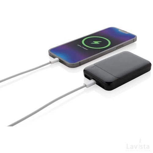 RCS gerecycled plastic 5.000 mAh powerbank zwart
