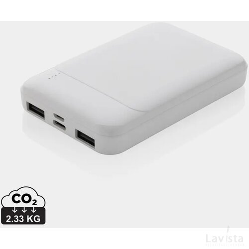 RCS gerecycled plastic 5.000 mAh powerbank wit