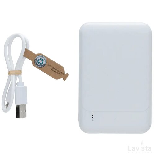RCS gerecycled plastic 5.000 mAh powerbank wit