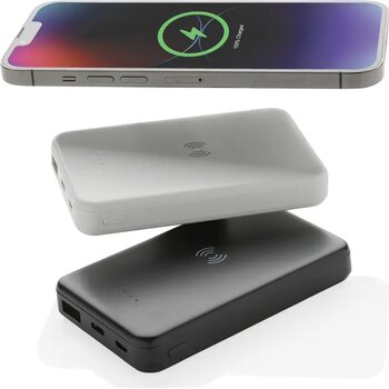 RCS gerecycled plastic 5.000 mAh 5W draadloze powerbank zwart